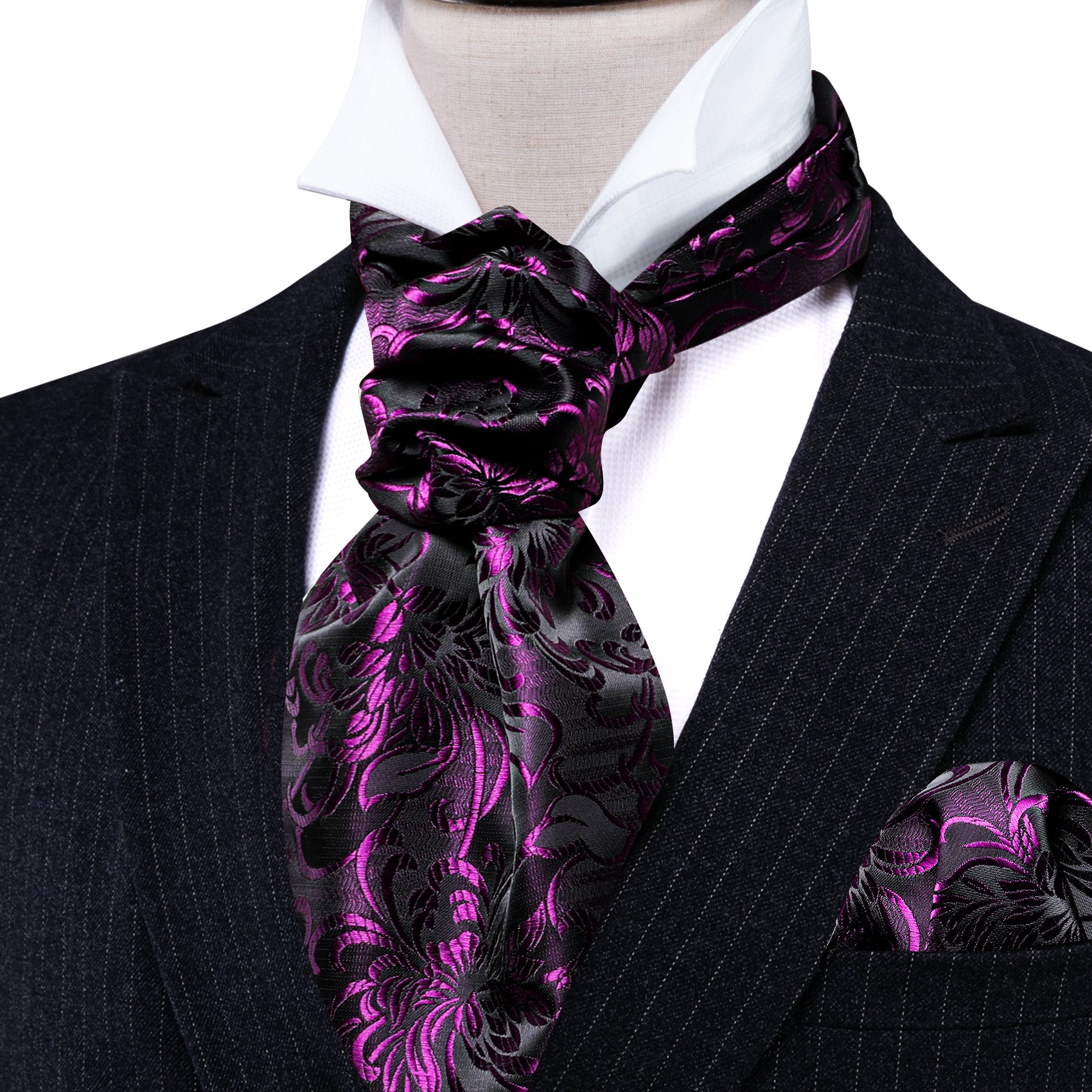 men's ascot cravat tie