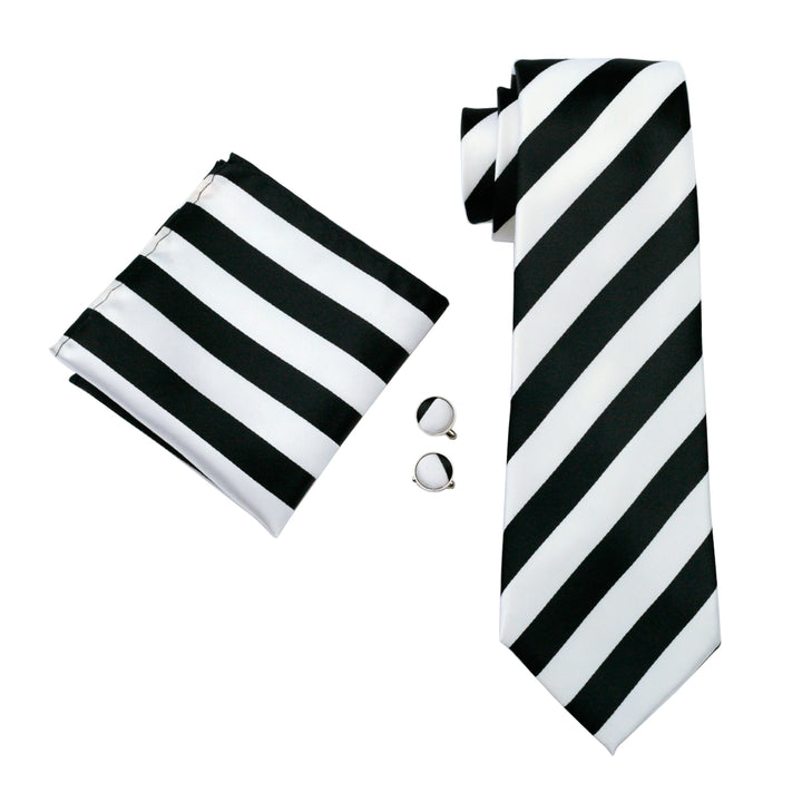 black white striped mens silk nicest ties