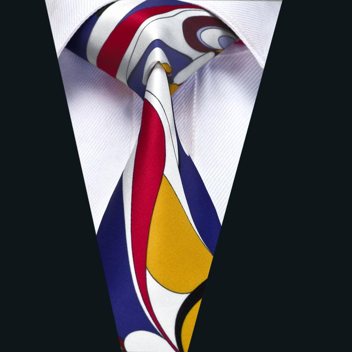 mens red ties and blue yellow white color