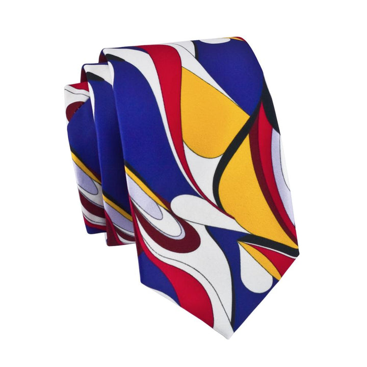 casual tie Red Yellow Blue Novelty Silk mens necktie