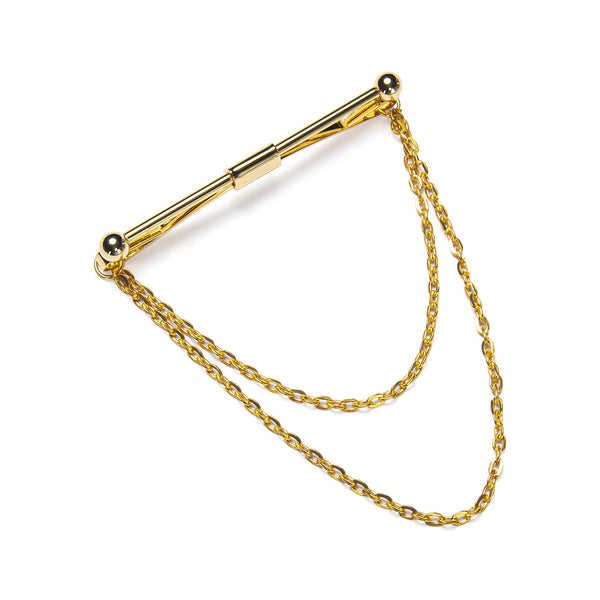 Ties2you New Golden Chain Collar Pin
