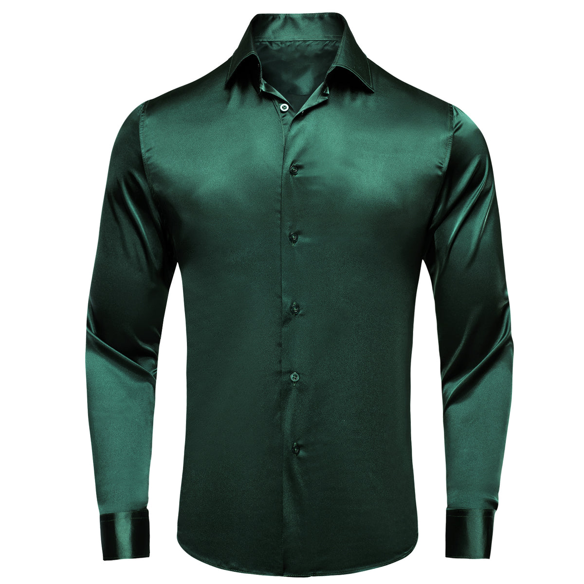 hunter green dress shirt Ties2you Satin Shirts Mens Solid Long Sleeve Button Down Formal this garment promises natural FIT:Skinny Fit Shape:Extra Slim Spring Denim Dress Trends