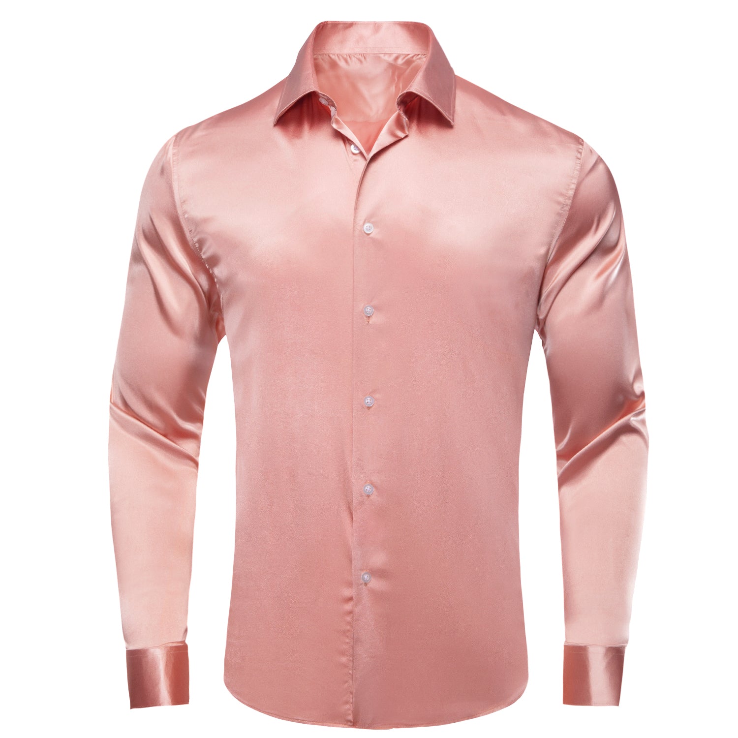 rose gold mens dress shirt Ties2you Satin Shirts Solid Long Sleeve Button Down Formal inspired detailing COLOR:Vintage Pink Ethical dress Windsor Luminous Form Bodycon