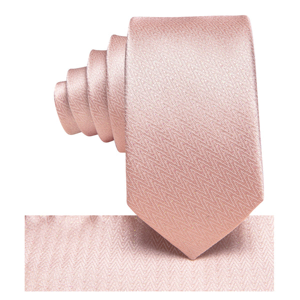 Baby Pink Solid Silk Children's Necktie Pocket Square Set