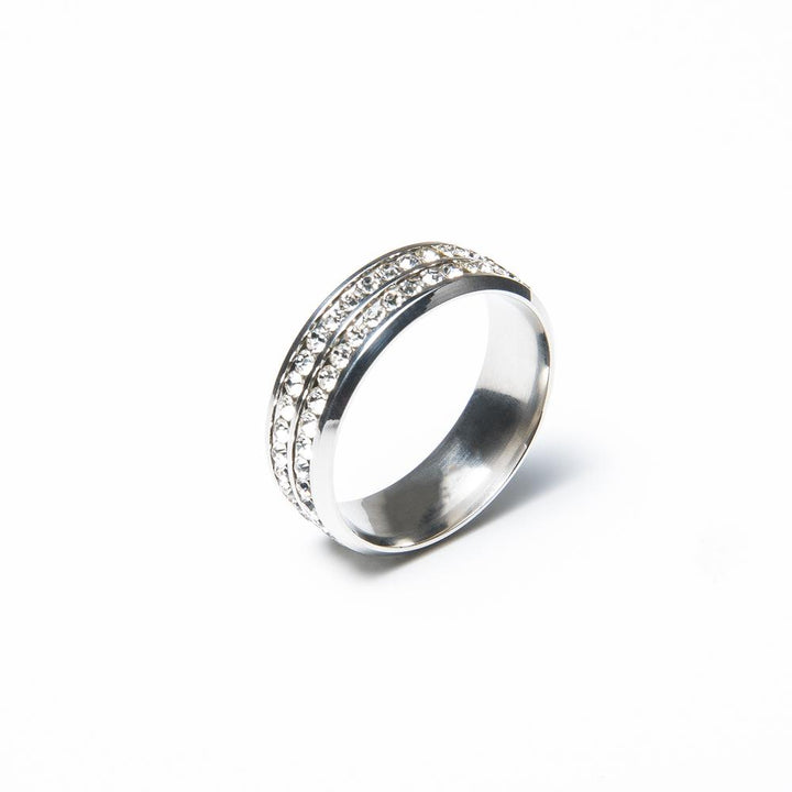 mens silver Crystal Masonry Men's Ring