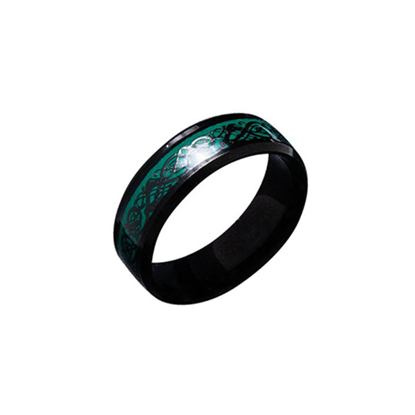 Ties2you Green Titanium Steel Ring Decoration for Ties
