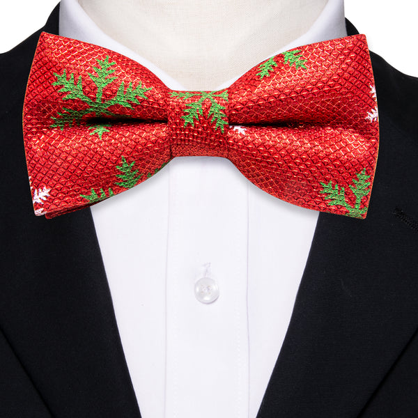 Christmas Red Snow Novelty Men's Pre-tied Bowtie