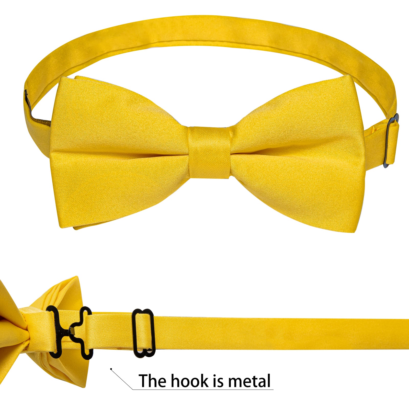 yellow clip on bow tie