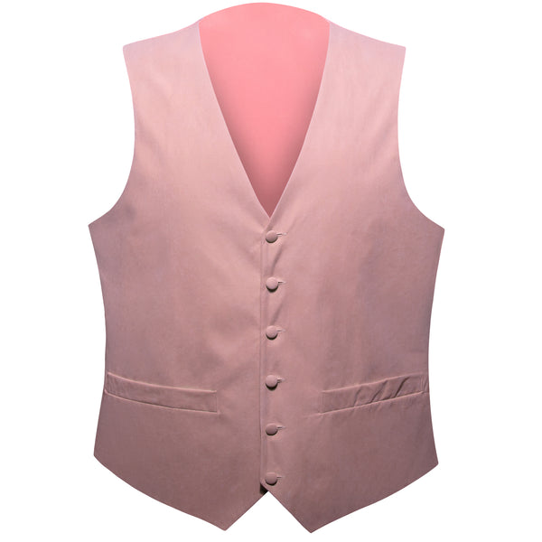 Pink Solid Splicing Jacquard Men's Vest