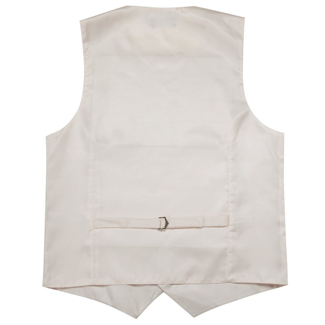 Champagne White Solid Splicing Jacquard Men's Vest – ties2you