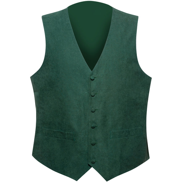 Emerald Green Solid Splicing Jacquard Men's Vest