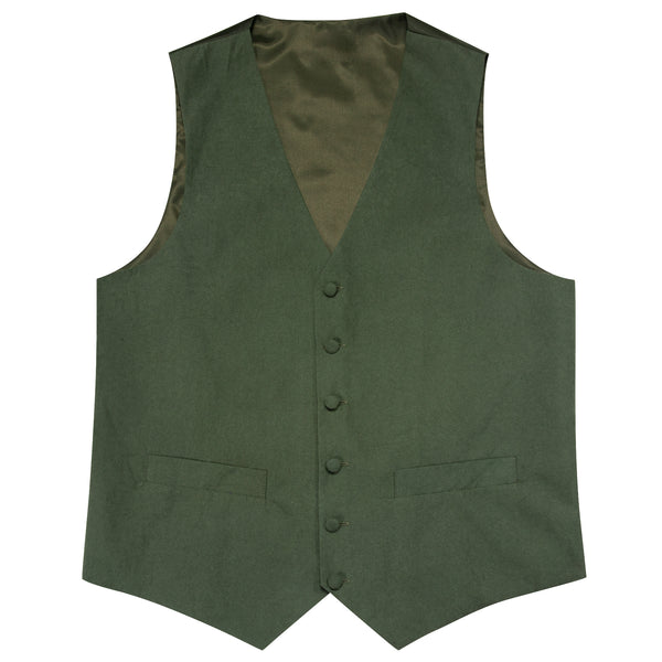 Ties2you Mens Green Vest Sage Solid Splicing Jacquard Men's Waistcoat