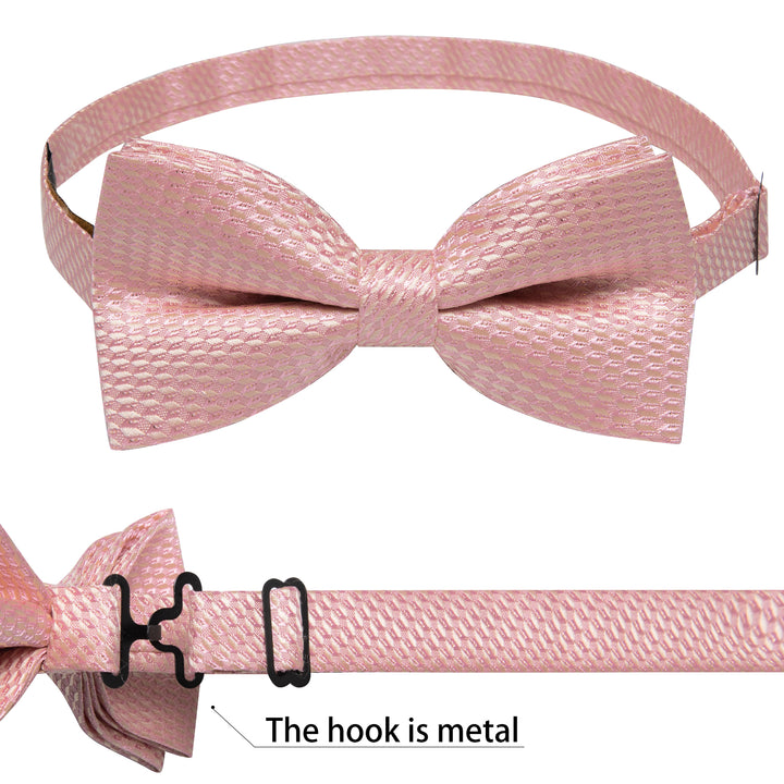 Baby Pink Polka Dot Jacquard Silk Men Vest