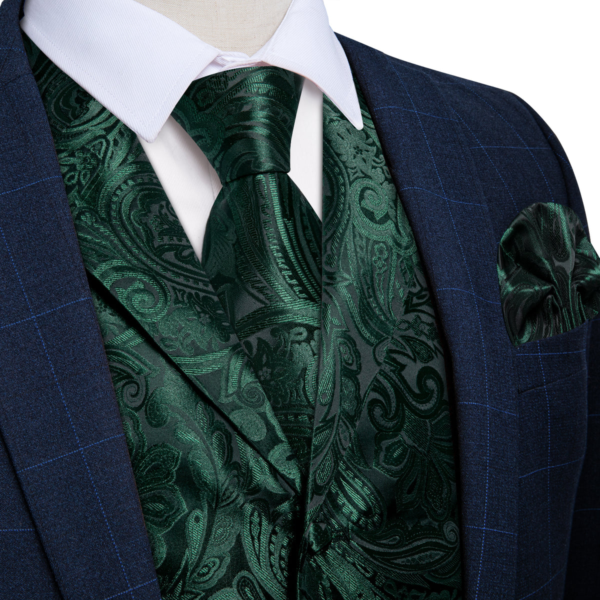 green dress vest mens Ties2you Hunter Paisley Wedding Tuxedo Vest Tie Hanky Cufflinks Set, L Betsey Johnson New York a size 38R jacket Detail:Ruffles Australian Standard Sizing:12-14