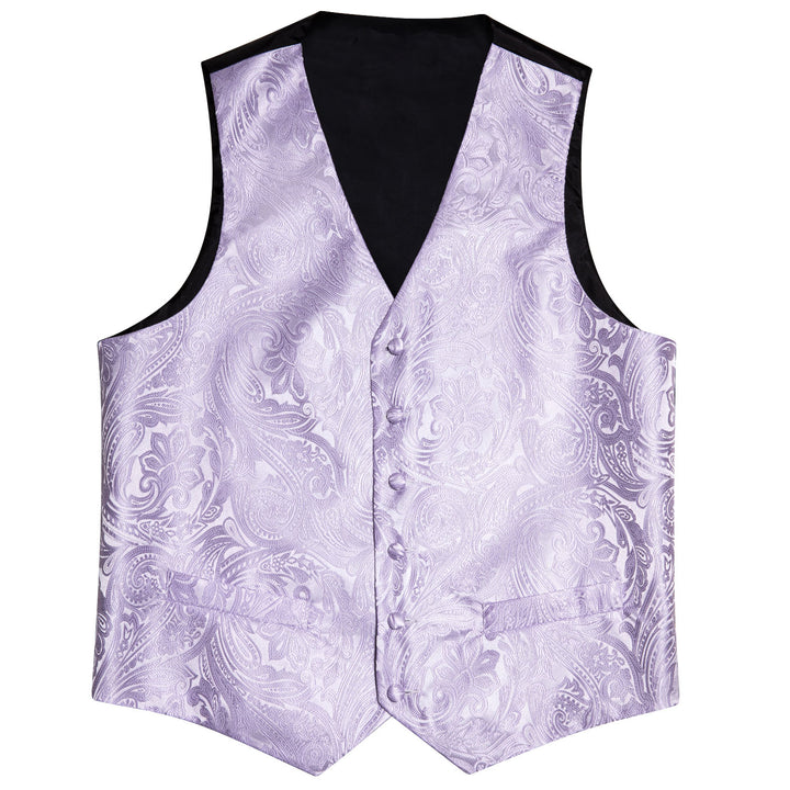 Light Purple Paisley Jacquard Silk groomsmen vests