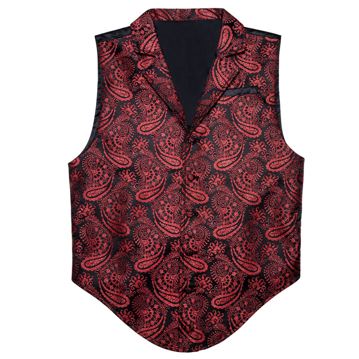 classic paisley Burgundy red vests mens for wedding