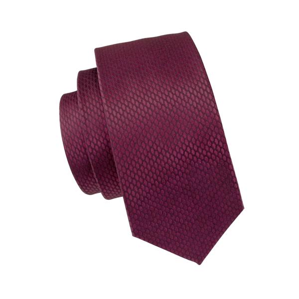 wine red Geometric silk best ties for charcoal suit