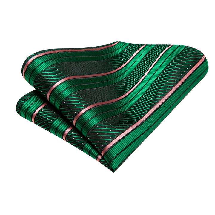 emrald green tie handkerchief
