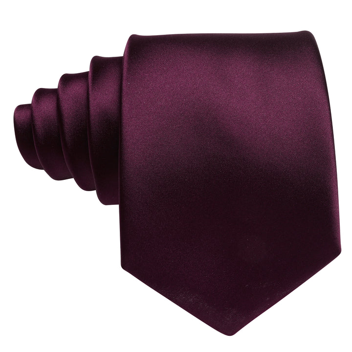 Burgundy Red Solid Silk ties