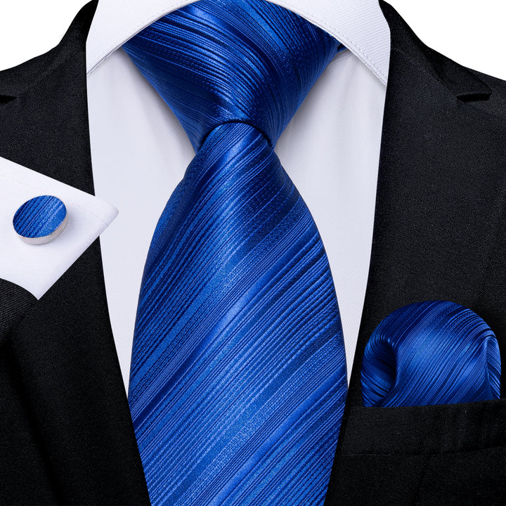 Royal Blue Striped Necktie