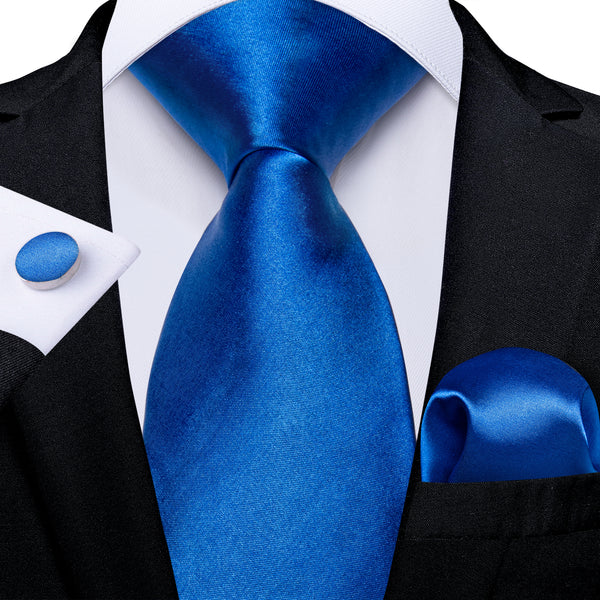 Klein Blue Pure Satin Solid Necktie