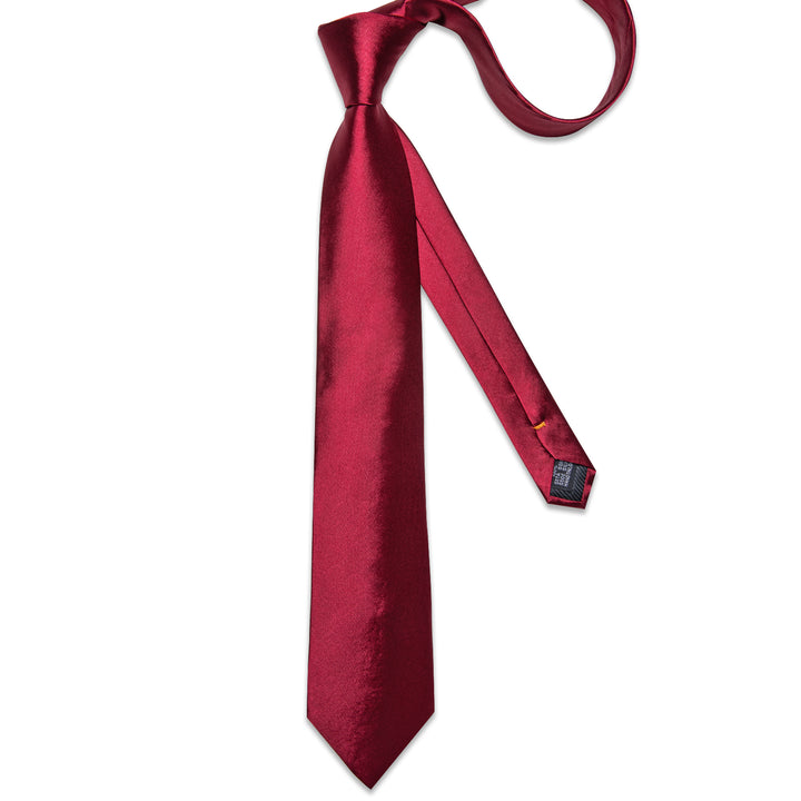 Solid Burgundy Red Tie