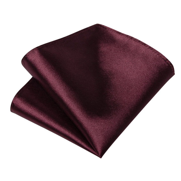 Red Tie Burgundy Solid Satin Silk Tie