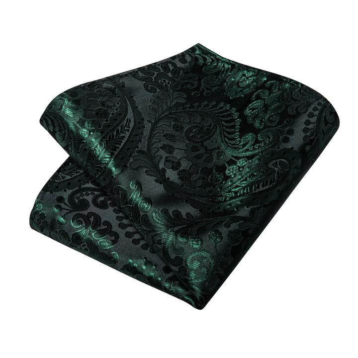 black green paisley mens silk ties set