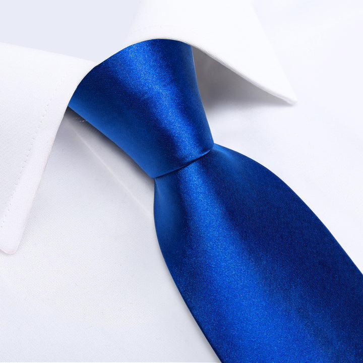Royal Blue Solid Men's Silk slim tie