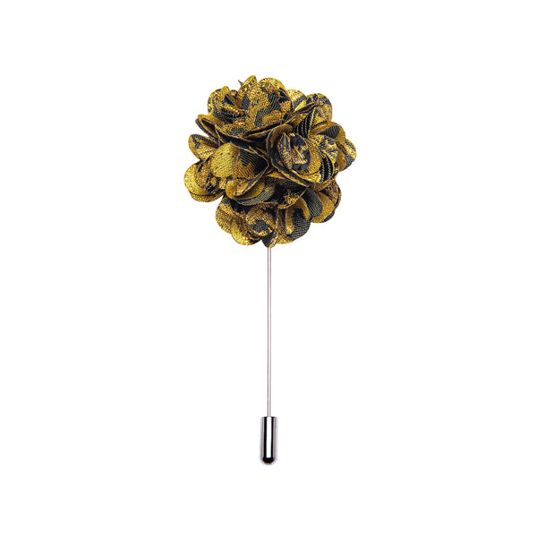 Ties2you Golden Floral Men's Accessories Lapel Pin