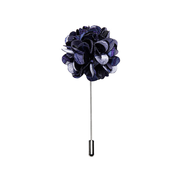 New Dark Blue Floral Men's Accessories Lapel Pin