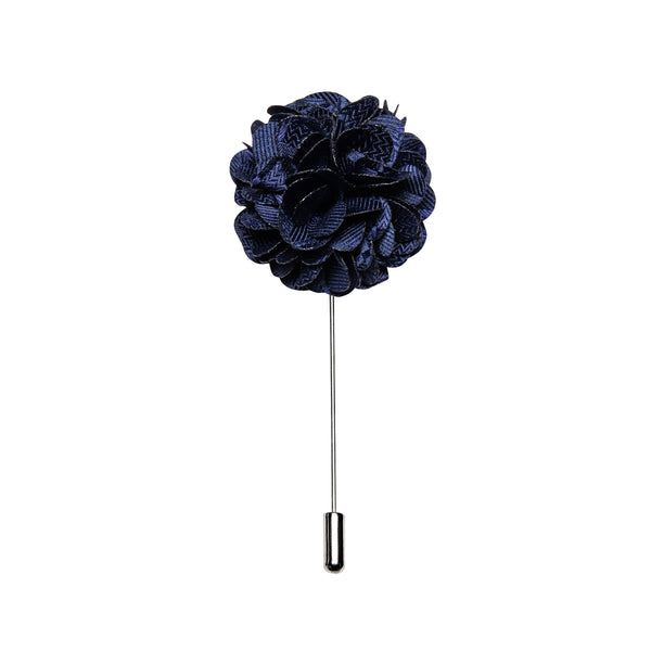Dark Blue Floral Men's Accessories Lapel Pin