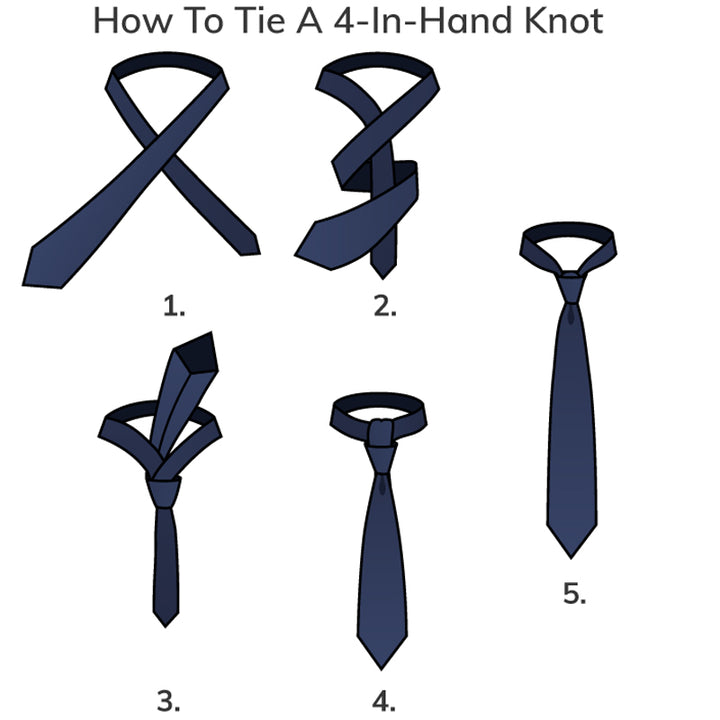 men's knitted ties tying steps